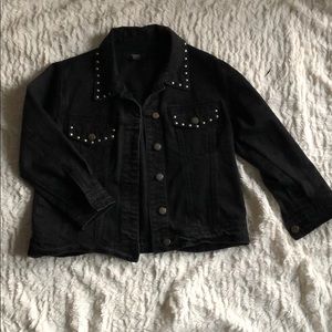 Black studded Jean Jacket